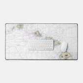 Hawaiianinseln — nautische Übersicht 1904 Schreibtischunterlage (Tastatur & Maus)