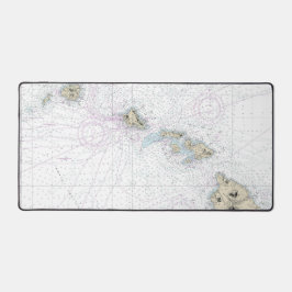 Hawaiianinseln — nautische Übersicht 1904 Schreibtischunterlage