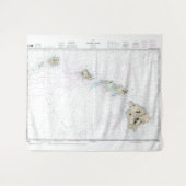 Hawaiianinseln — nautische Übersicht 1904 Wandteppich (Vorderseite (Horizontal))