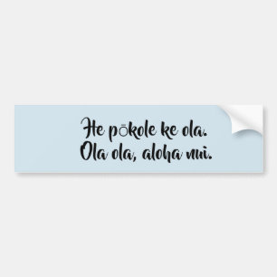 Hawaiianisch - Das Leben ist kurz Autoaufkleber