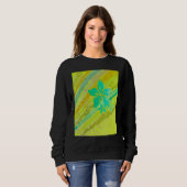 Hawaiianisch Polynesisch Tropisch Abstrakt Sweatshirt (Vorne ganz)