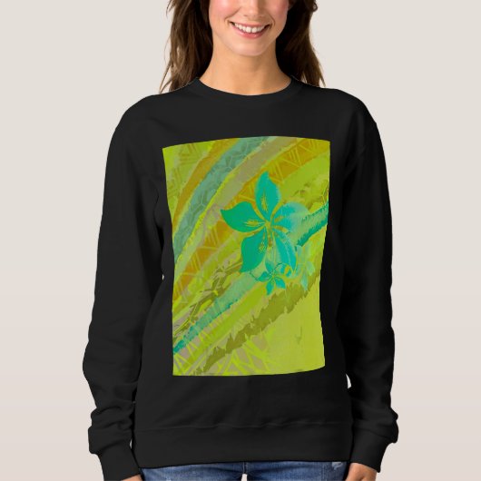 Hawaiianisch Polynesisch Tropisch Abstrakt Sweatshirt (Vorderseite)