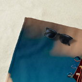 Hawaiianische akustische Gitarre Beach Towel Strandtuch (Beispiel)