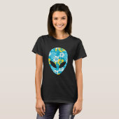 Hawaiianische Alien Head - Funny Alien T-Shirt (Vorne ganz)