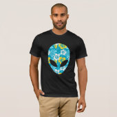 Hawaiianische Alien Head - Funny Alien T-Shirt (Vorne ganz)