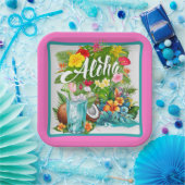Hawaiianische Aloha Pappteller (Party)