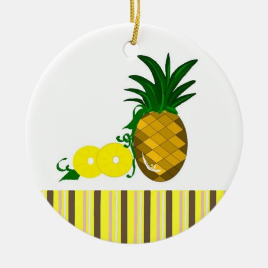 Hawaiianische Ananas Keramikornament (Vorne)