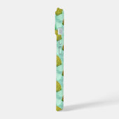 Hawaiianische Ananas Light Blue iPhone 15 Hülle (Linke Seite)