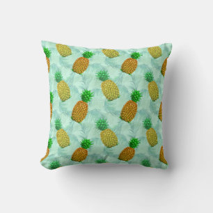 Hawaiianische Ananas Light Blue Kissen