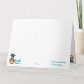 Hawaiianische Ananas Mele Kalikimaka Grußkarte Karte (Rückseite)