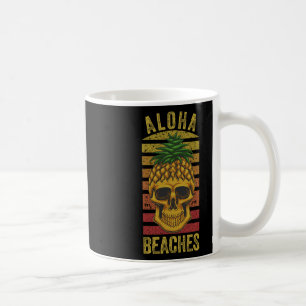 Hawaiianische Ananas Skull Aloha Strände Funny Haw Kaffeetasse
