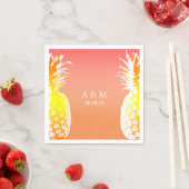 Hawaiianische Ananas Tropische Hochzeit Serviette (Beispiel)