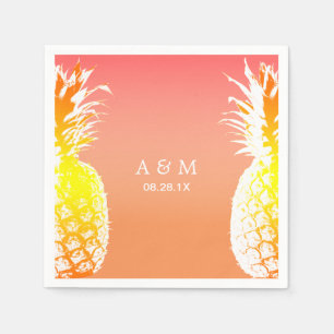 Hawaiianische Ananas Tropische Hochzeit Serviette