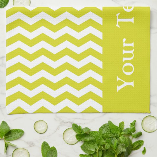 Hawaiianische Ananas Wave Zickzack anpassbar Geschirrtuch (Gefaltet)