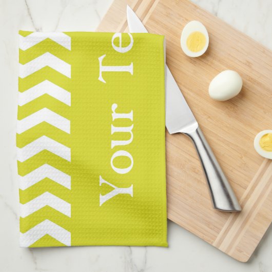 Hawaiianische Ananas Wave Zickzack anpassbar Geschirrtuch (Viertel Falte)