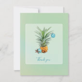 Hawaiianische Ananas Weihnachten Danke (Vorderseite)