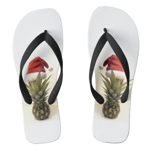 Hawaiianische Ananas Weihnachten Flip Flops Badesandalen (Fußbett)