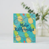 Hawaiianische Ananas Weihnachtsbeleuchtung Postkarte (Stehend Vorderseite)