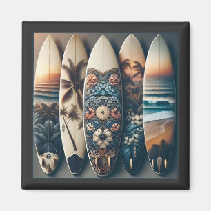 Hawaiianische bemalte Surfboards Magnet