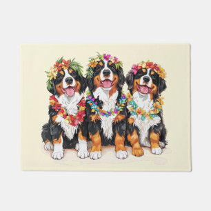 Hawaiianische Berner Sennenhunde Blumenlei Fußmatte