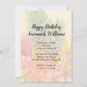 Hawaiianische Blume Ananas Geburtstagsparty Einlad Einladung (Vorderseite)