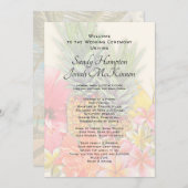 Hawaiianische Blume Ananas Kurzes Zeremonie-Progra Programm (Vorne/Hinten)