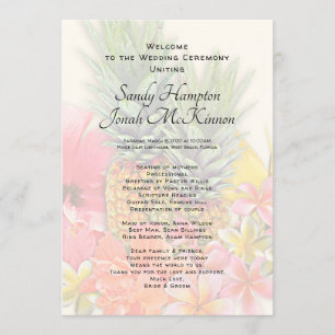 Hawaiianische Blume Ananas Kurzes Zeremonie-Progra Programm