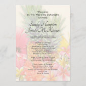 Hawaiianische Blume Ananas Kurzes Zeremonie-Progra Programm (Vorderseite)