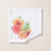 hawaiianische Blume Badhandtuch Set (Waschlappen)