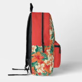 Hawaiianische Blume Bedruckter Rucksack (Links)