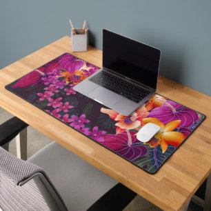 Hawaiianische Blume Frenzy Schreibtischunterlage
