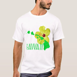Hawaiianische Blume Gelber Hibiskus T-Shirt