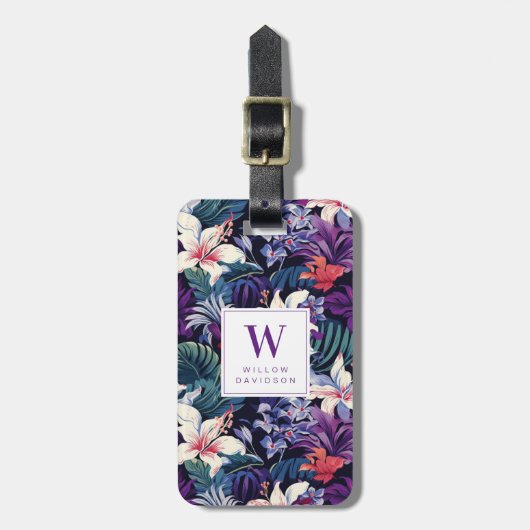 Hawaiianische Blume Gepäckanhänger (Vorderseite vertikal)