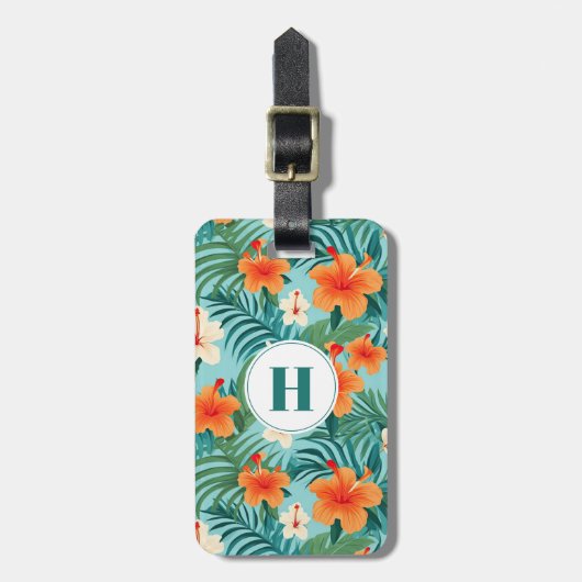 Hawaiianische Blume Gepäckmarke Gepäckanhänger (Vorderseite vertikal)