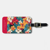 Hawaiianische Blume Gepäckmarke Gepäckanhänger (Vorderseite horizontal)