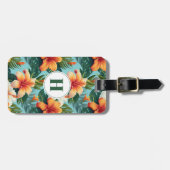 Hawaiianische Blume Gepäckmarke Gepäckanhänger (Vorderseite horizontal)
