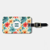 Hawaiianische Blume Gepäckmarke Gepäckanhänger (Vorderseite horizontal)