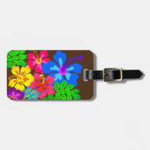 Hawaiianische Blume Hibiskus Kunst Gepäckanhänger (Vorderseite horizontal)