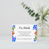 Hawaiianische Blume Hochzeitskarten Begleitkarte (Stehend Vorderseite)