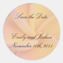 Hawaiianische Blume Save the Date Sticker