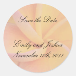 Hawaiianische Blume Save the Date Sticker