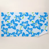 Hawaiianische Blume Strandtuch (Vorderseite)