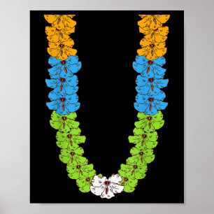 Hawaiianische Blume Tropischer Sommerurlaub Floral Poster