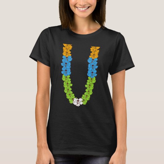 Hawaiianische Blume Tropischer Sommerurlaub Floral T-Shirt (Vorderseite)