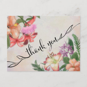Hawaiianische Blume Vielen Dank Postcard Postkarte
