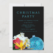 Hawaiianische Blume Weihnachten Party Einladung (Vorderseite)