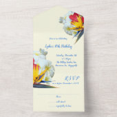 Hawaiianische Blume zum Geburtstag All In One Einladung (Innen Boden)