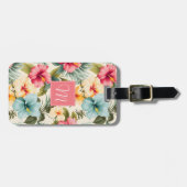 Hawaiianische Blumen Gepäckanhänger (Vorderseite horizontal)