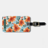 Hawaiianische Blumen Gepäckanhänger (Vorderseite horizontal)