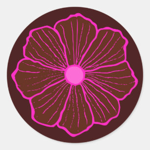 Hawaiianische Blumenaufkleber Runder Aufkleber